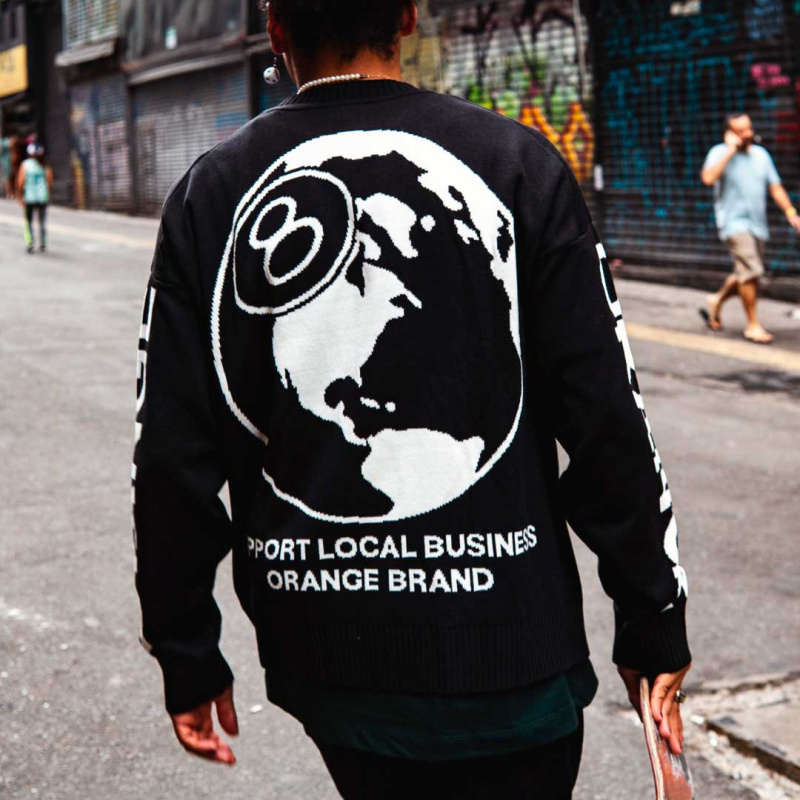 Malha Orange Local Business Preto