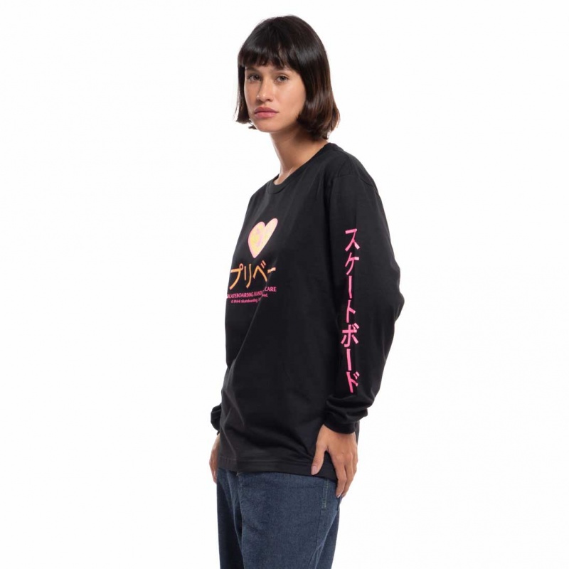 Camiseta Manga Longa Prive Tokyo Preto