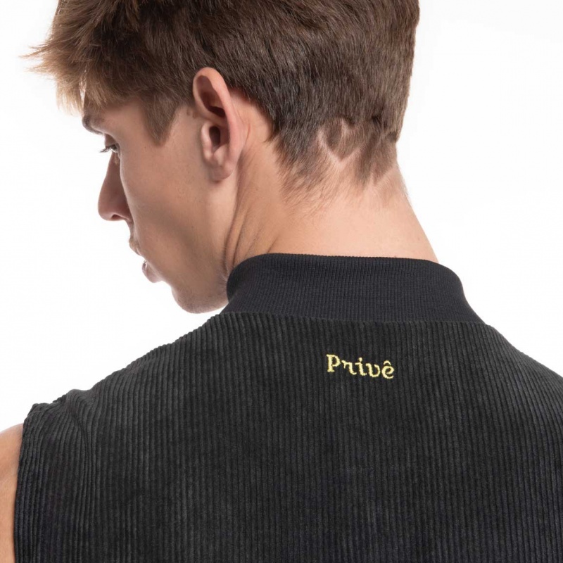 Colete Prive The Magnus Zipper Preto