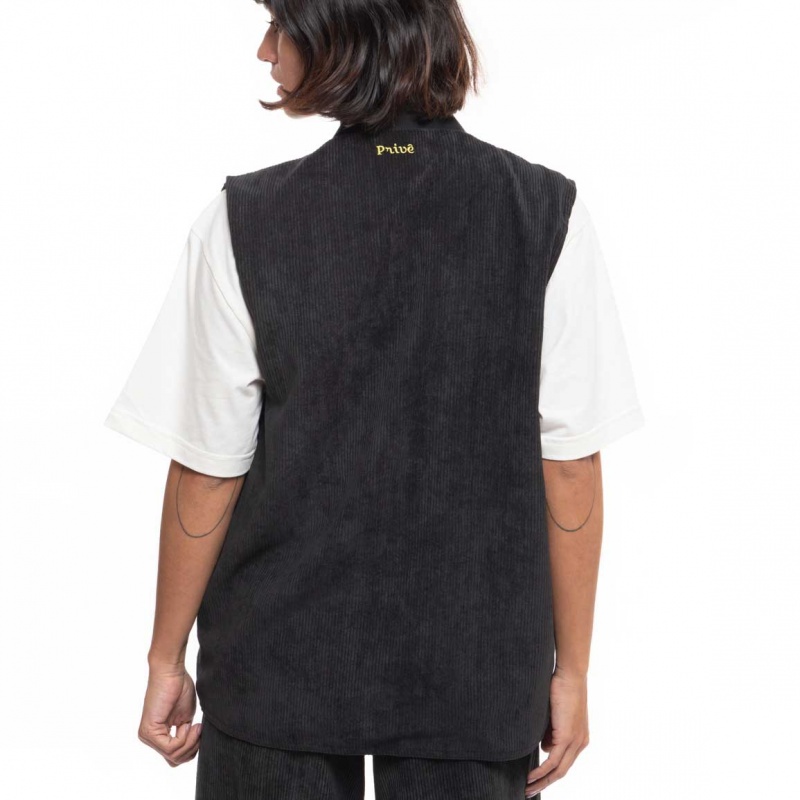 Colete Prive The Magnus Zipper Preto