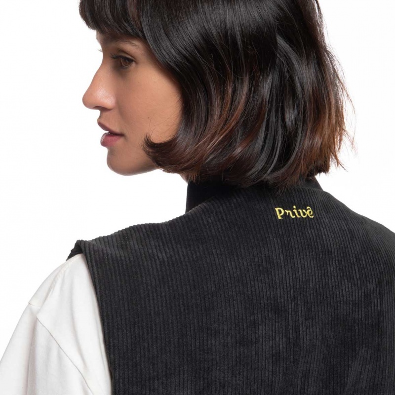 Colete Prive The Magnus Zipper Preto