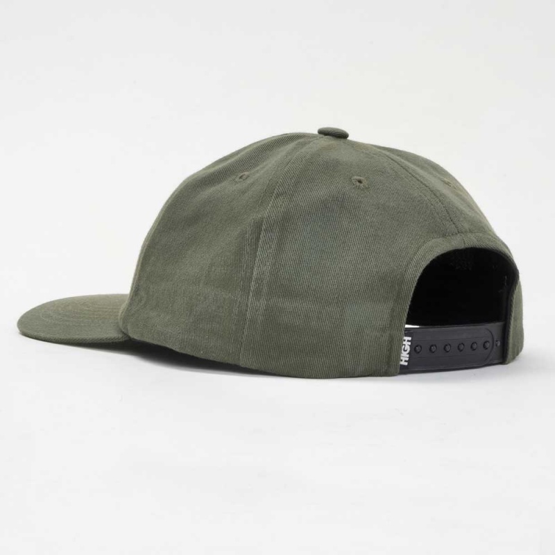 Bon High Bleached 6 Panel Logo Verde