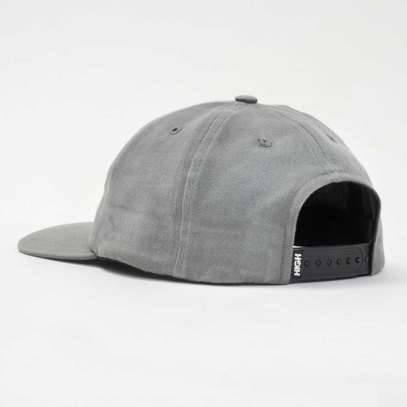 Bon High Bleached 6 Panel Logo Cinza