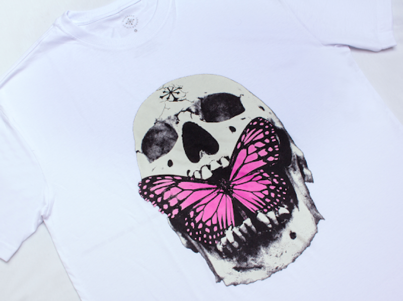 Camiseta Disorder Butterfly Branco