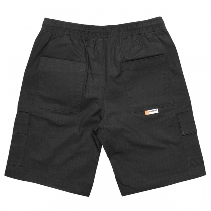 Bermuda Orange Nylon Cargo Preto