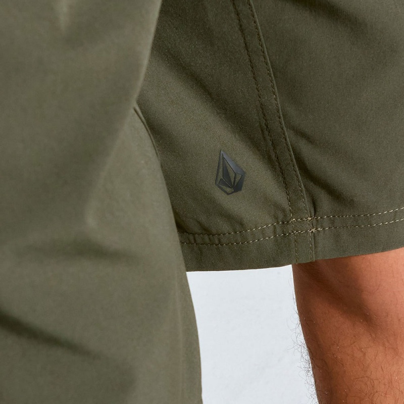 Bermuda Volcom Hibrida Frickin Cross Shred Verde