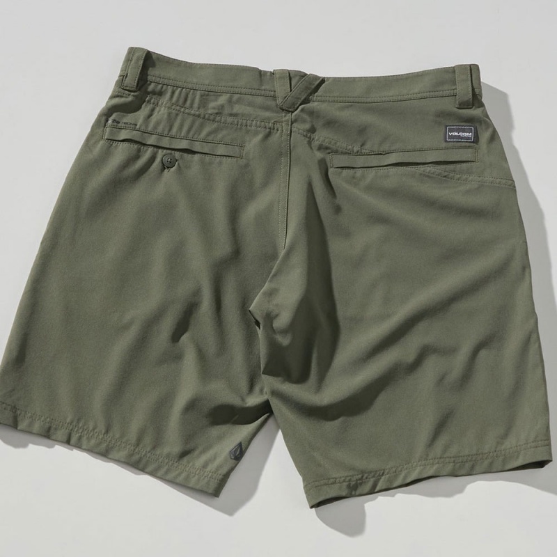 Bermuda Volcom Hibrida Frickin Cross Shred Verde