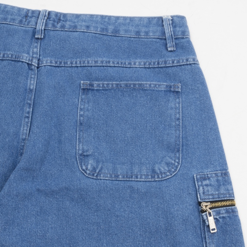 Bermuda High Cargo Jeans Azul