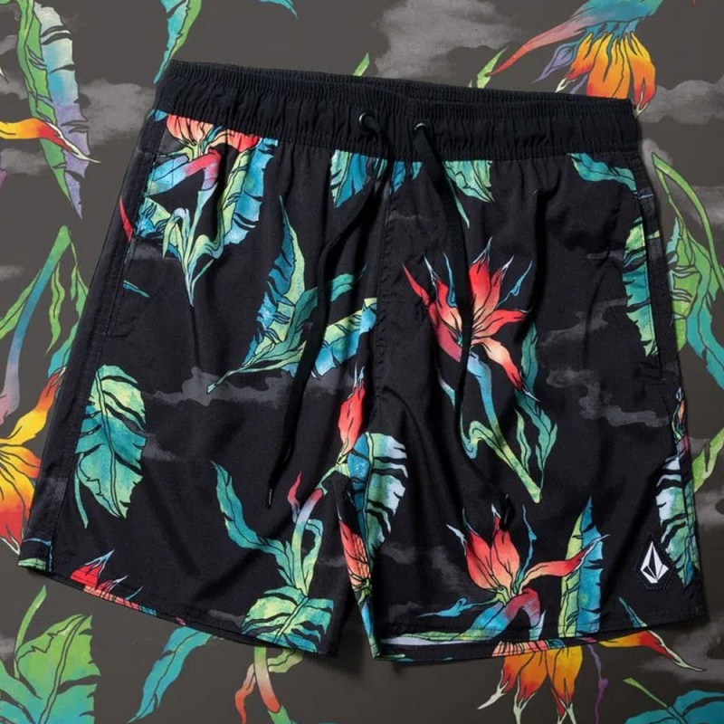 Bermuda Volcom Birds Of Paradise Preto