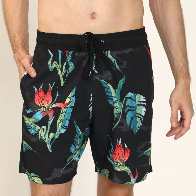 Bermuda Volcom Birds Of Paradise Preto