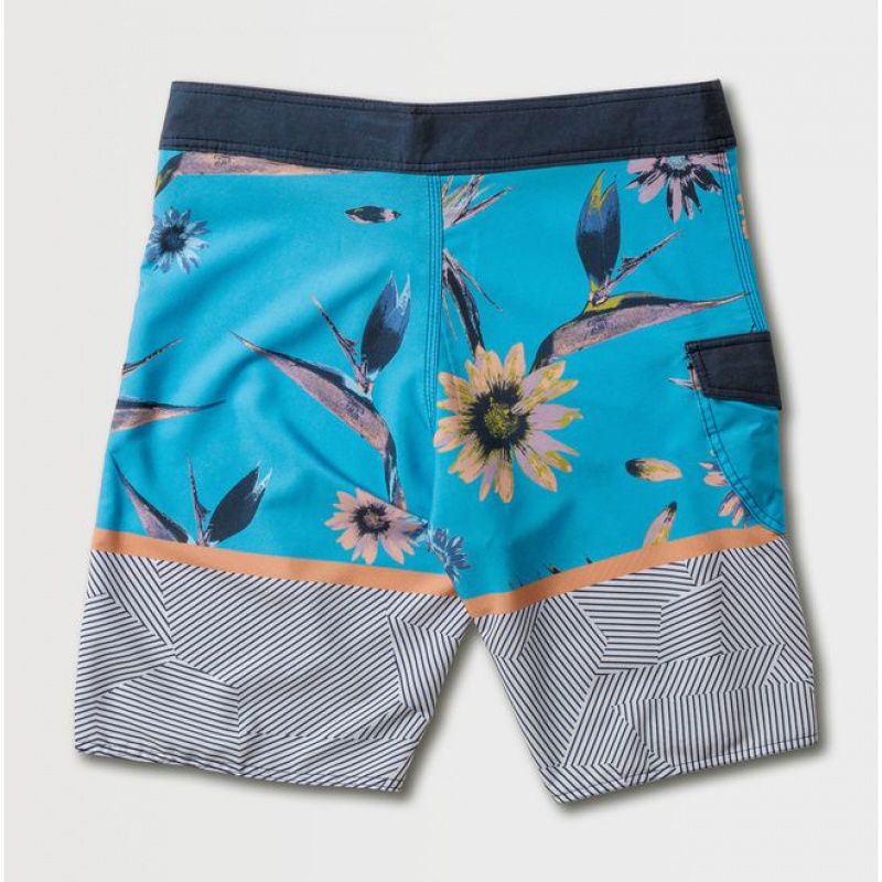 Bermuda Volcom Solar Flower Azul Claro