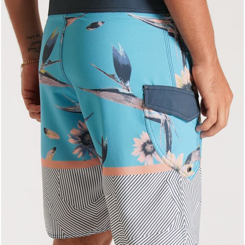 Bermuda Volcom Solar Flower Azul Claro