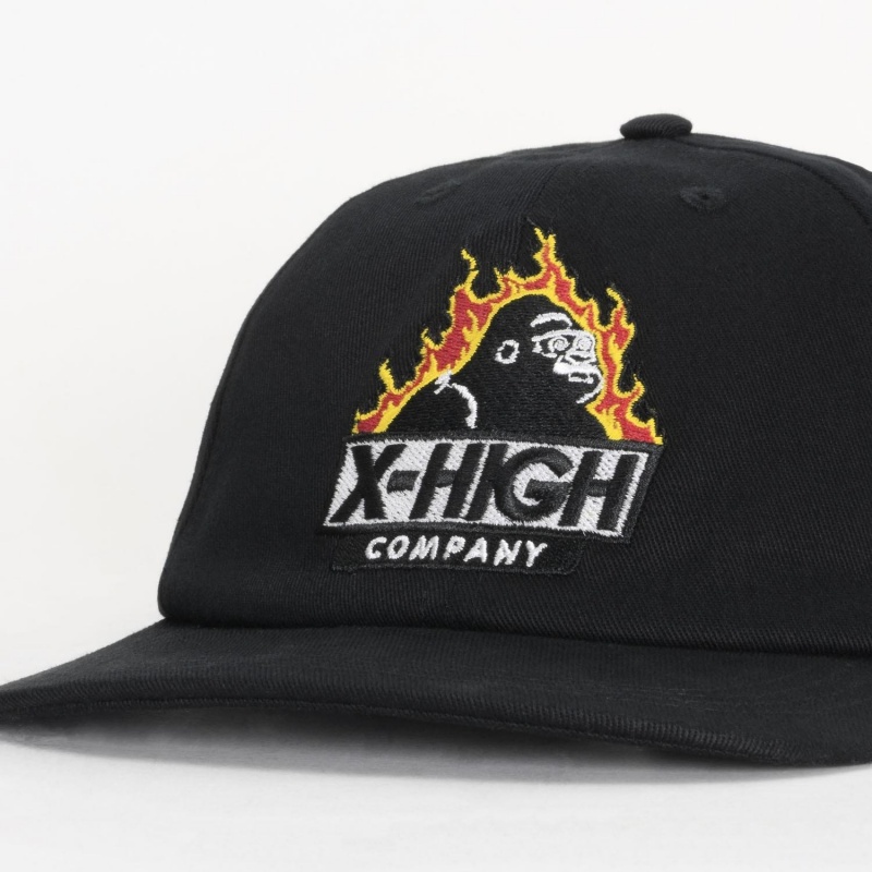 Bon High 6 Panel Logo X-High Preto