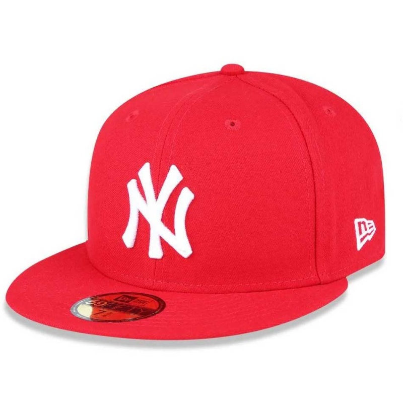 Bon New Era 5950 White On Scarlet Vermelho