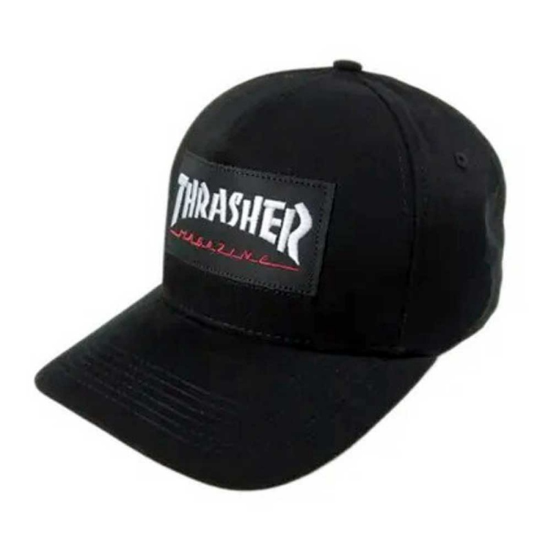 Bon Thrasher Snapback Logo Patch Preto