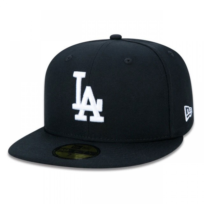 Bone New Era 5950 Los Angeles Dogers Preto