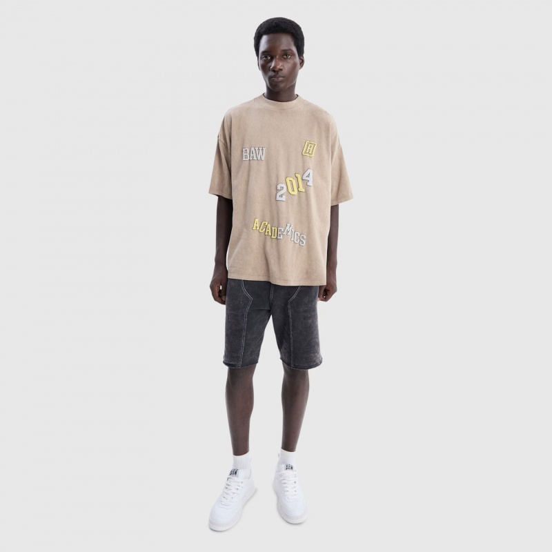 Camiseta Baw Oversized 2014 Graduate Bege