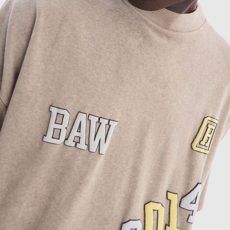Camiseta Baw Oversized 2014 Graduate Bege