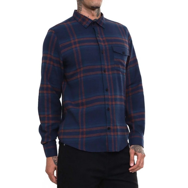 Camisa Dc Shoes Marshal 2 Azul Escuro