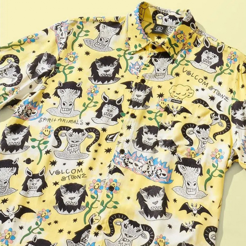 Camisa Volcom Ozzie Amarelo