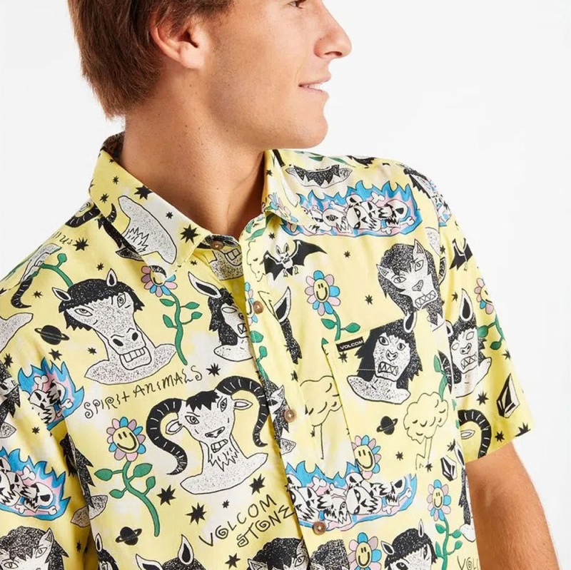 Camisa Volcom Ozzie Amarelo