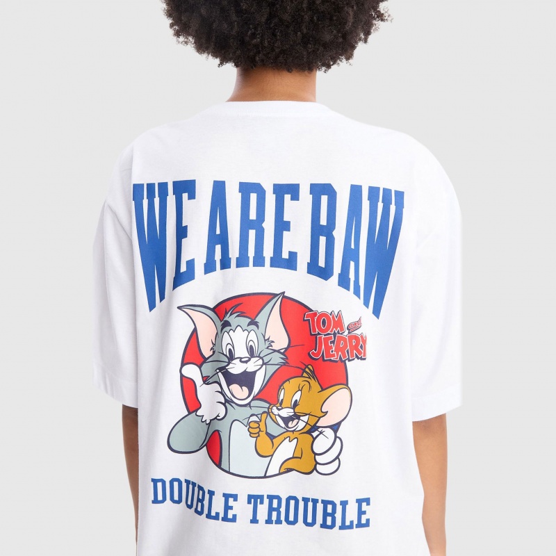 Camiseta Baw Brother x Tom e Jerry Branco