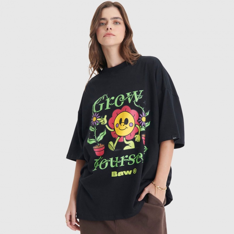 Camiseta Baw New Over Grow Yourself Preto
