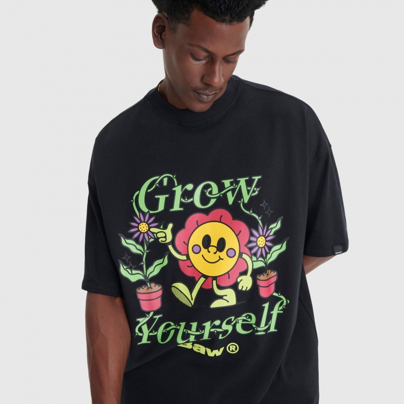 Camiseta Baw New Over Grow Yourself Preto