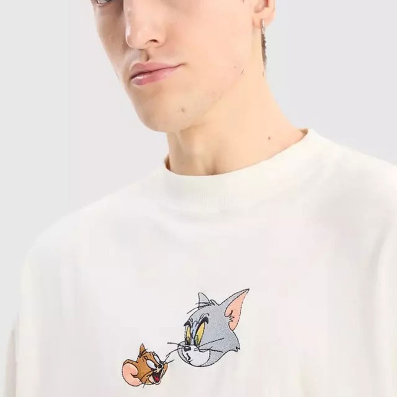 Camiseta Baw x Tom e Jerry Bege