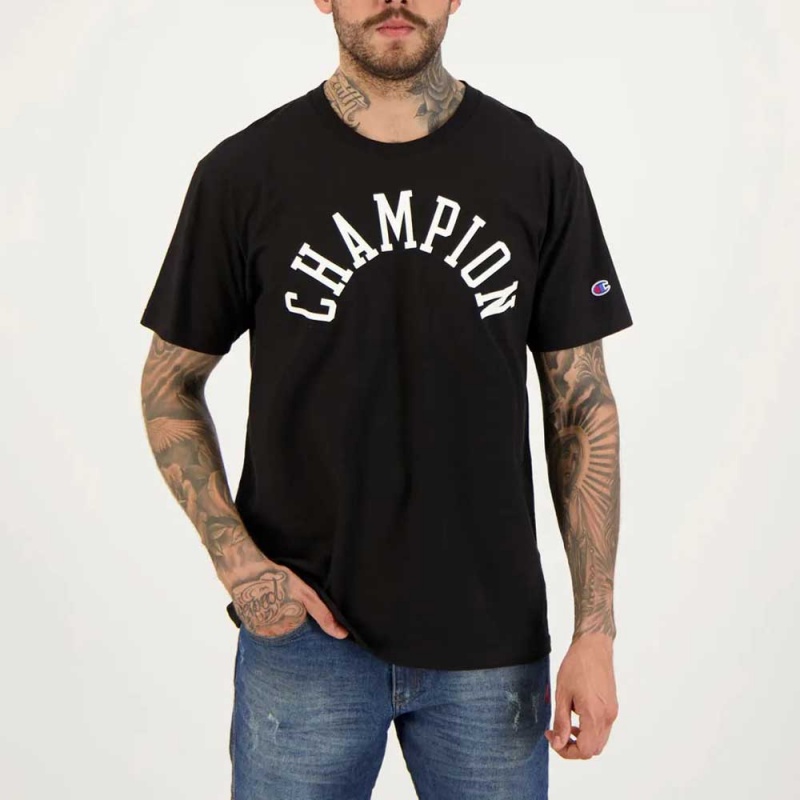 Camiseta Champion Block Champ Ink Preto