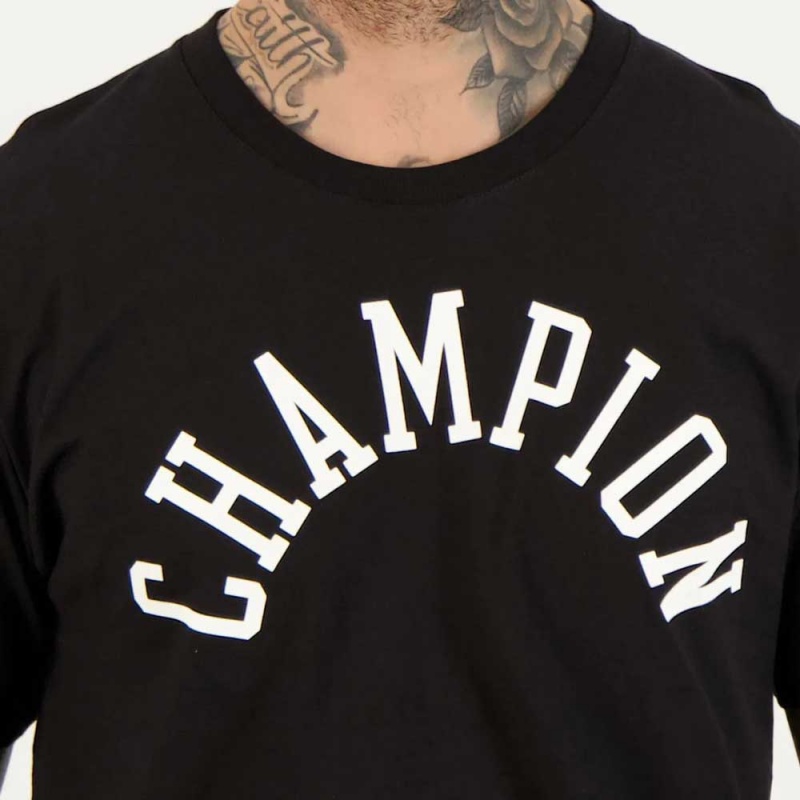 Camiseta Champion Block Champ Ink Preto