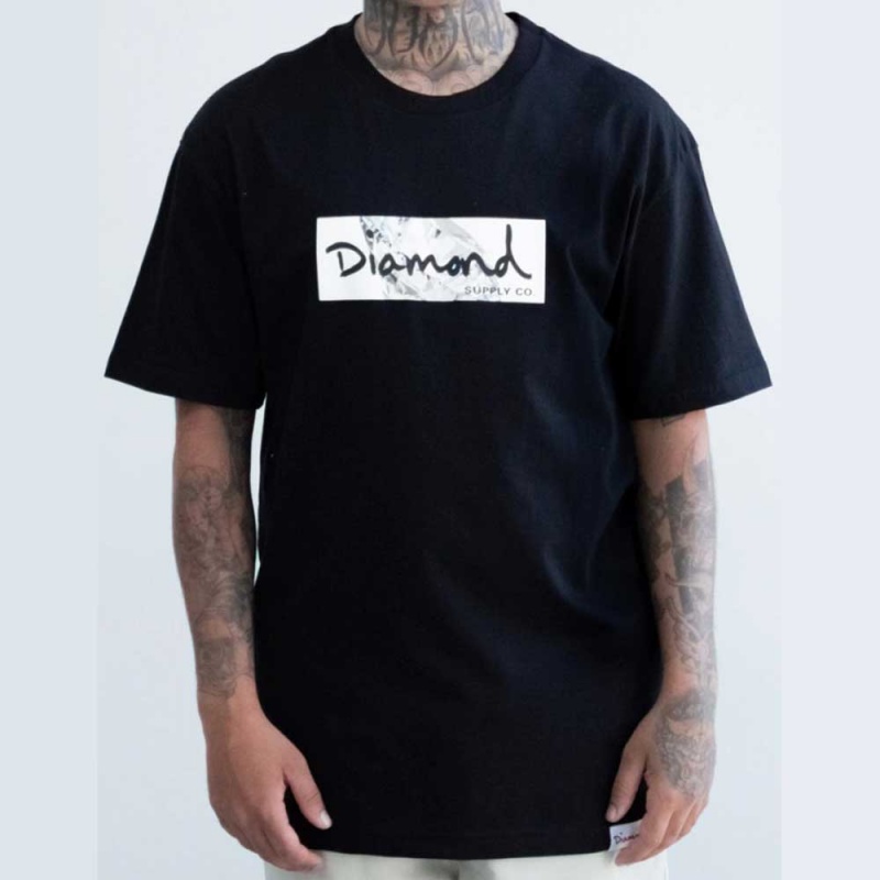 Camiseta Diamond Clear Box Logo Preto