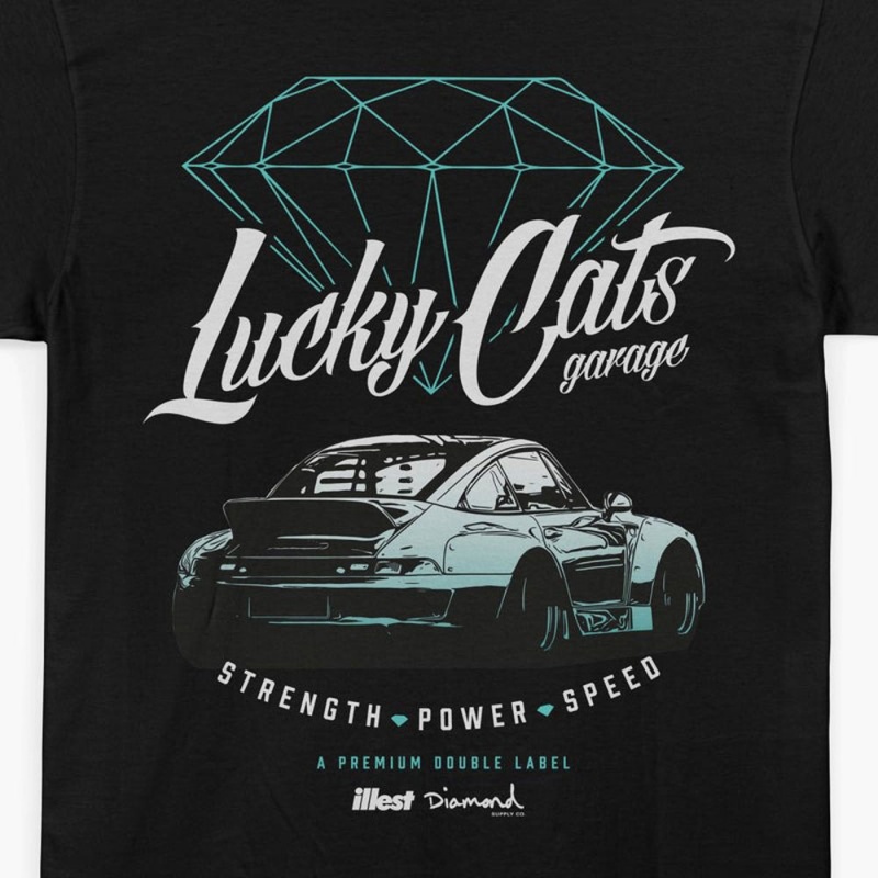 Camiseta Diamond x Illest Lucky Cats Preto