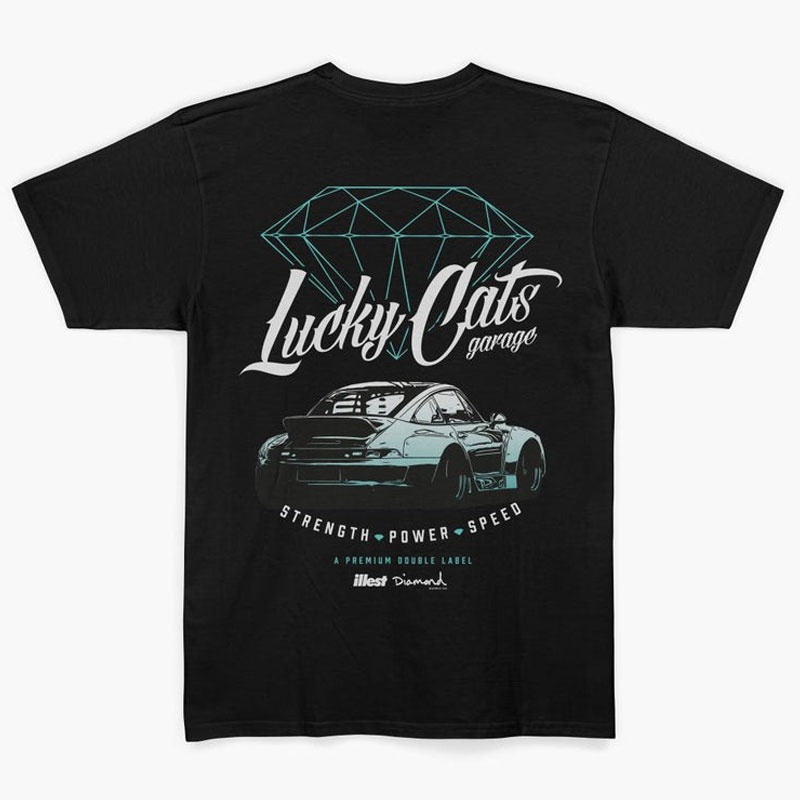 Camiseta Diamond x Illest Lucky Cats Preto