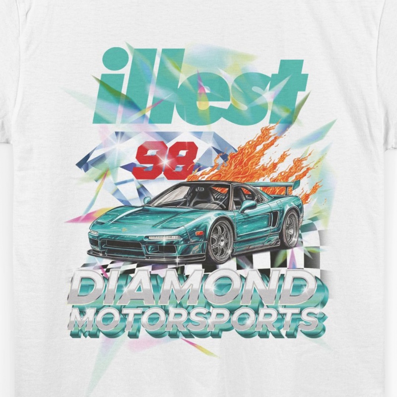 Camiseta Diamond x Illest Motorsports Branco