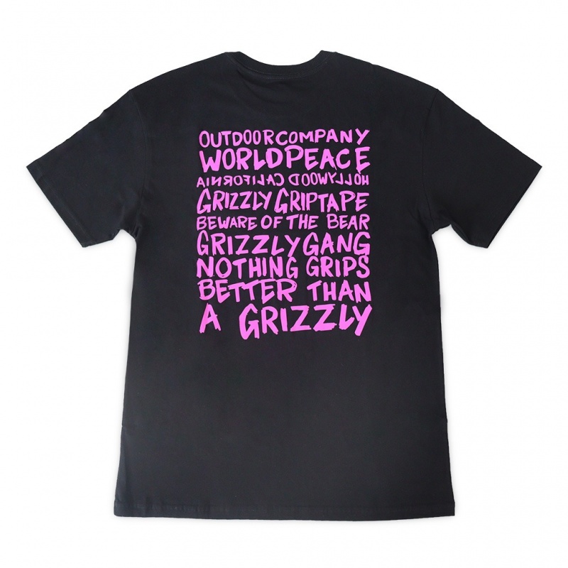 Camiseta Grizzly Handwritten Preto