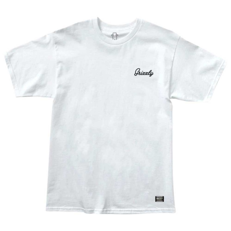 Camiseta Grizzly Mini Script Pack Azul/Branco