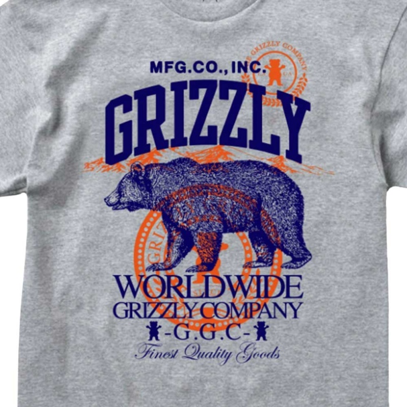 Camiseta Grizzly Purveyor Cinza