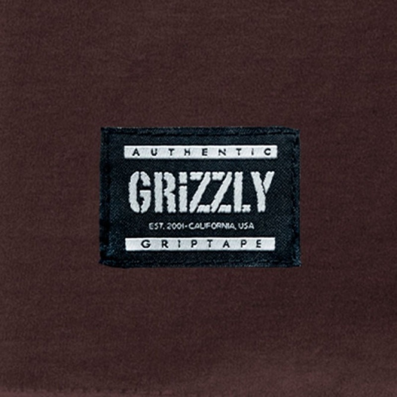 Camiseta Grizzly Script Logo Marrom
