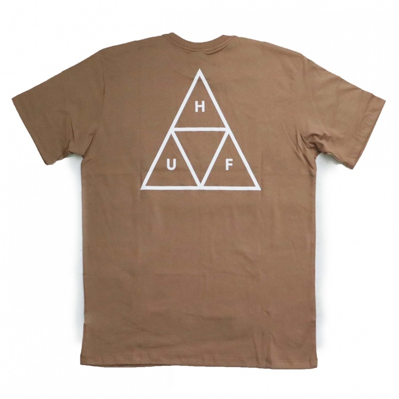 Camiseta Huf Essentials TT Marrom