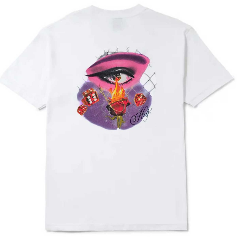 Camiseta Huf Feline Eye Branco