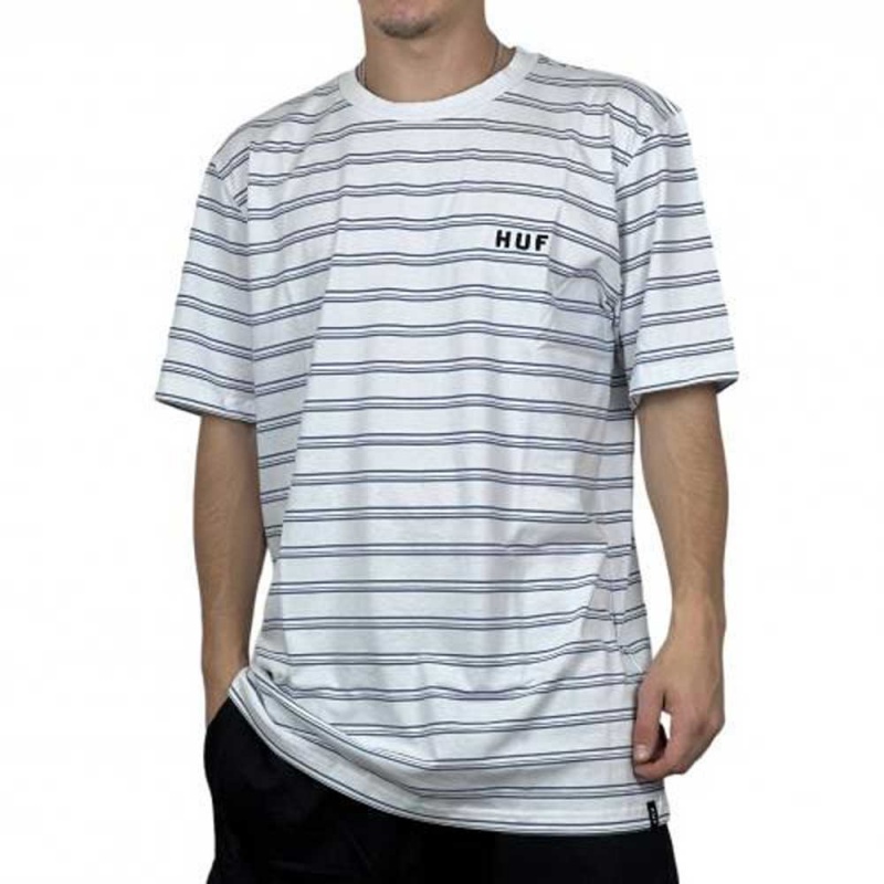 Camiseta Huf Listrada Branco 