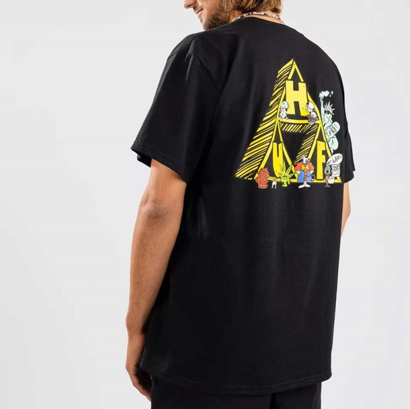 Camiseta Huf Saturday Morning Preto