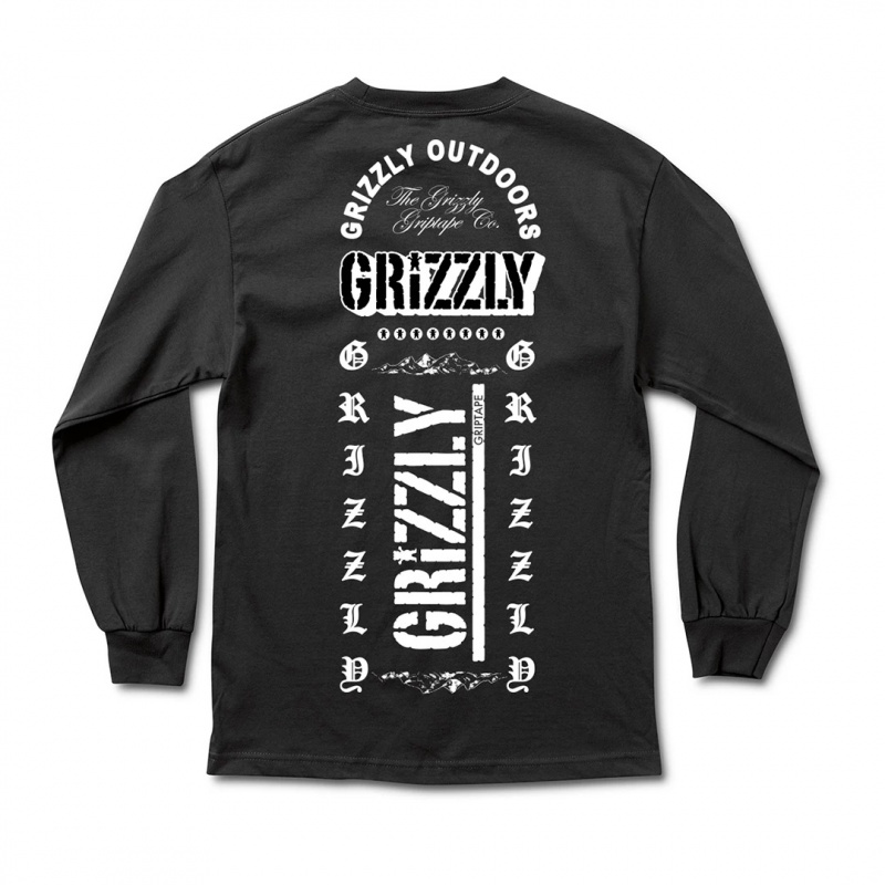 Camiseta Manga Longa Grizzly Legacy Preto