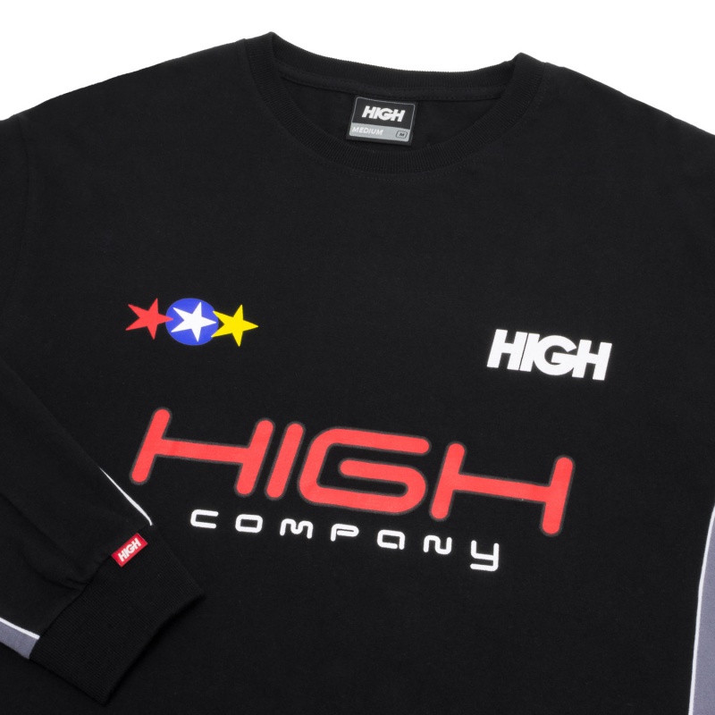 Camiseta Manga Longa High Crew Preto