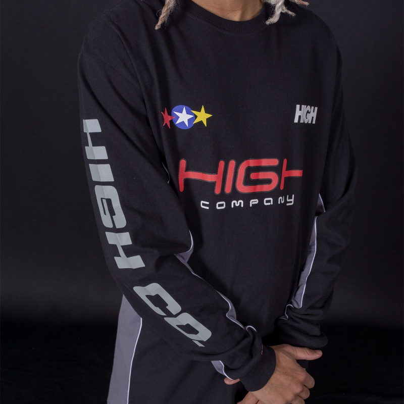 Camiseta Manga Longa High Crew Preto