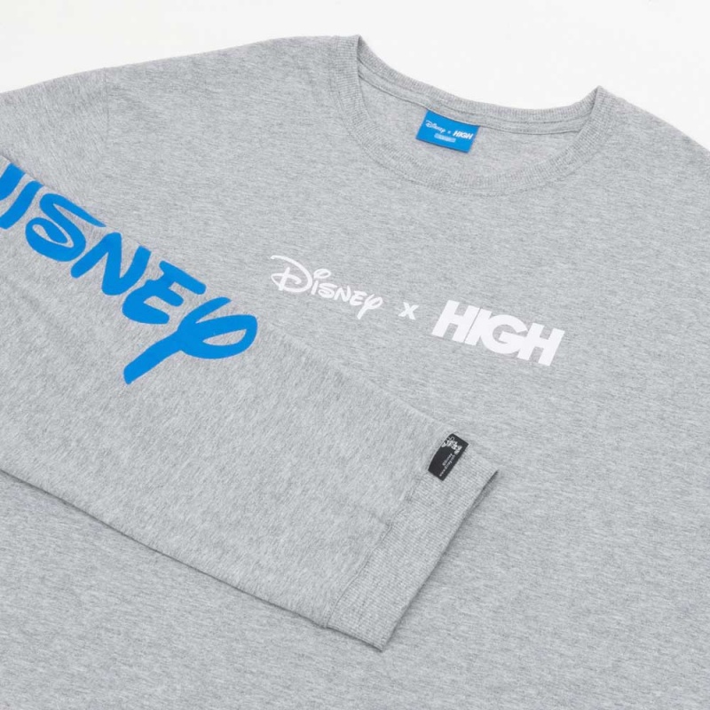 Camiseta Manga Longa High x Disney Cinza