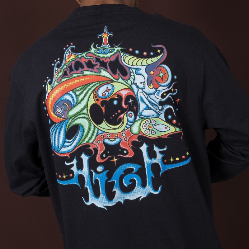 Camiseta Manga Longa High Shroom Preto