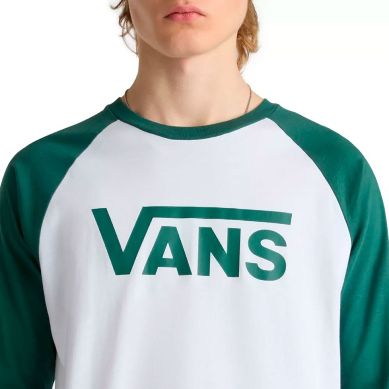 Camiseta Manga Longa Vans 3/4 Classic Raglan Branco