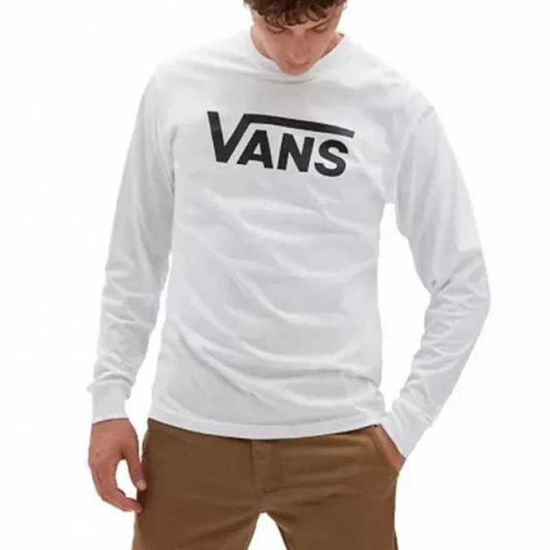 Camiseta Manga Longa Vans Classic Branco